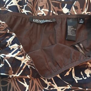 Kasper Elegant Brown and Cream Skirt